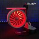 Ventilador turbofan para sala de jogos, ventilador brilhante, sistema de design de hélice, jato turbo, refrigeração legal, impressão 3d